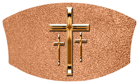 DNSWILL 517 CP SH CP Copper 3 Crosses Shimmer Copper Background